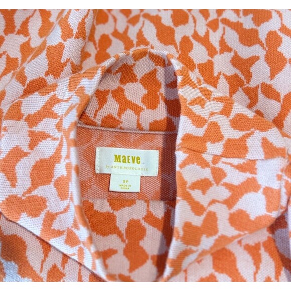 Anthropologie Maeve Womens Sweater Orange Carys Mock Neck Cropped Pullover SP - Picture 5 of 10
